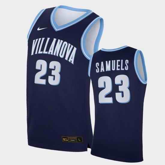 Men Villanova Wildcats Jermaine Samuels Replica Navy College Basketball Jersey